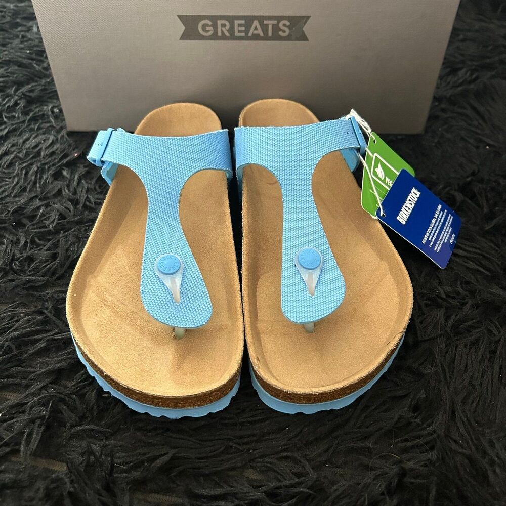 Birkenstock Gizeh blue vegan sandals shoes women’s eur 39 new